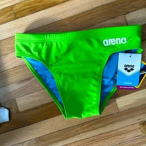 Arena men’s swim brief bright green NWT 28